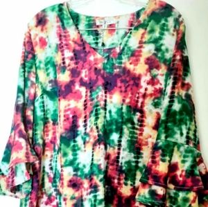 Profile boho Colorful Bell sleeve top
